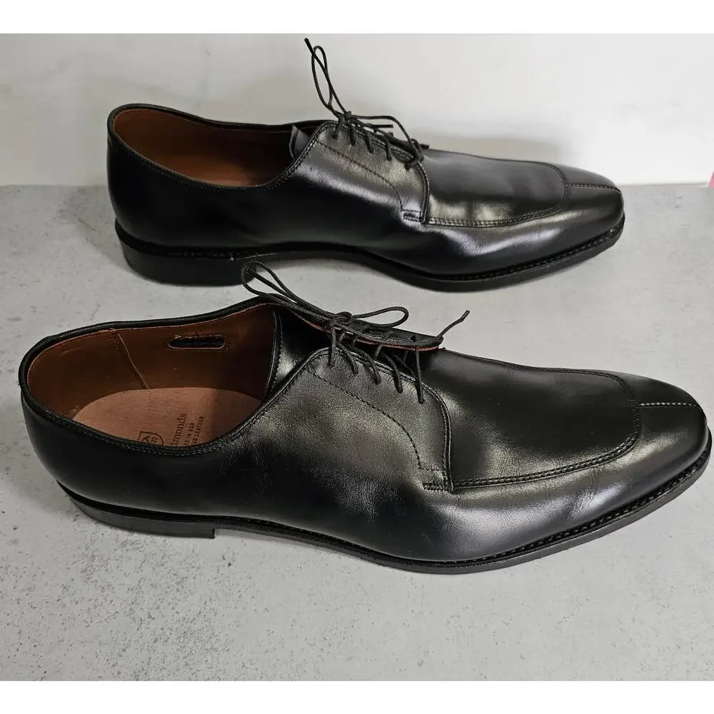 EUC Allen Edmonds Men's Black Leather Resoled Split Toe Delray Dress Shoes 15 B - Picture 4 of 10